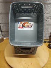 Image of 4 x Curver My Style Storage Baskets 4 Litres grey colour 25.5 x 19.6 10.5 cm