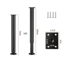 Image of 2/4x Adjustable Kitchen Worktop Desk Breakfast Bar Table Leg Support 720-1100MM