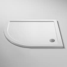 Image of Pearlstone White Offset Quadrant Shower Tray 1200mm x 800mm LH