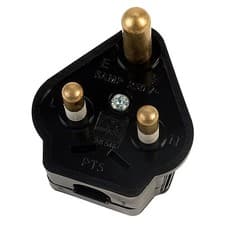 Image of Masterplug 5A Round Pin Mains Plug Nylon Black