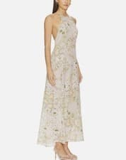 Image of All Saints Sarah Avalon Halter Neck Tie Maxi Dress Size 14