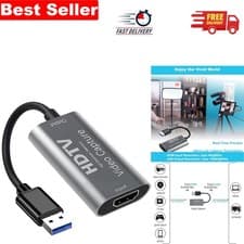 Image of Compact Video Capture Card - 4K HDMI to USB, Perfect for Gamers and Streamers