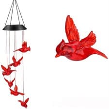 Image of New Outdoor Solar Wind Chimes LED Wind Chime Garden Lights Metal Bells