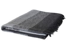 Image of Moroccan Throw Bedspread Sofa Cover Black Grey Cotton Wool Sabra Silk 270x170cm