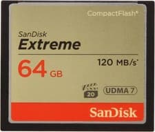 Image of SanDisk Extreme 64 GB CF CompactFlash Memory Card (SDCFXS-064G-A46)