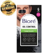 Image of Biore Oil Control Charcoal Deep Cleansing Pore 6 Nose Strips in 10 mins Unisex