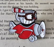 Image of CUPHEAD ENAMEL PIN BADGE RED