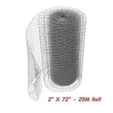 Image of Galvanised Chicken Wire Mesh Fencing 25M, 50M (Various Sizes Poultry Net Garden)