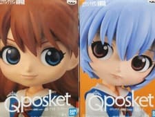 Image of Q posket Evangelion Rei Shikinami Asuka Langley Figure A Set Uniform ver Qposket