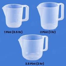 Image of Measuring Jug 1/2/ 3.5 Pint (0.5/1/2 liter) Plastic Jug with Handle for Kitchen