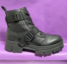 Image of UGG Ashton Lace Up Boots Waterproof Leather Moto Biker Platform Boot Women US 10