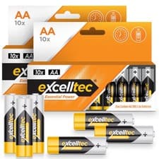 Image of 20 Excelltec AA AAA Batteries | 1000mAh 1.5v Heavy Duty Battery Long Expiry Life