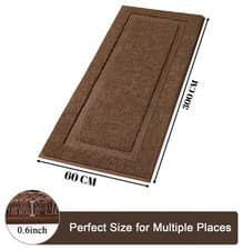 Image of Extra Large Bath Mat Non Slip 60x300 cm Soft 100% Cotton 1000GSM Shower Mat Rugs