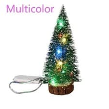 Image of LED Mini Artificial Christmas Tree Snow Frost Xmas Tabletop Decor 4 Sizes