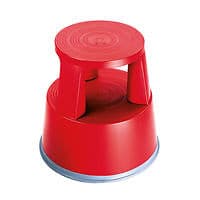Image of 2Work Plastic Step Stool with Non-Slip Rubber Base 430mm Red T7/Red 2W04999