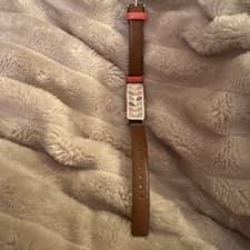 Image of Orla Kiely Women's Stem Print Tan Leather Strap Watch OK2104 Very Rare!