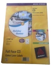 Image of Avery Zweckform L7760-25 CD Labels A4 Pack of 50 High Gloss, 117 mm Diameter New