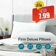 Image of Pack of 2 Extra Filled Pillow Hotel Quality Firm Deluxe Soft Pillows Sleep Night