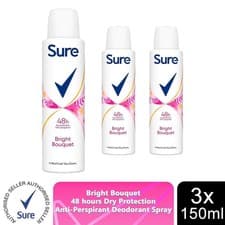 Image of Sure Women Motion Sense Antiperspirant Deodorant, Bright Bouquet, 3 Pack, 150ml