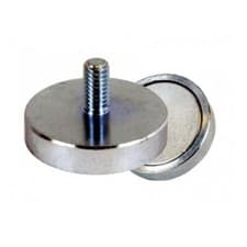 Image of Eclipse Magnetics Neodymium Shallow Pot Magnet External Thread 10 x 5mm E1050/NE