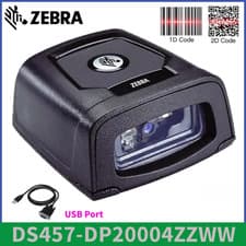 Image of Zebra DS457-DP20004ZZWW Handsfree USB Barcode Scanner 1D 2D QR Scanner Reader