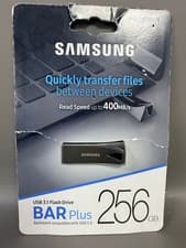 Image of Samsung Bar Plus 256 GB USB 3.1 speed up to 400MB/s Flas Drive Titan Black -UK
