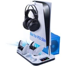 Image of Stand and Cooling Station with Dual Controller Charging Station for Playstation5
