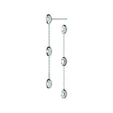 Image of LINKS OF LONDON Earrings Beaded Long Drop Sterling Silver RRP145