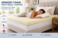 Image of 100% Memory Foam Mattress Toppers | All Sizes & Depths | UK Made