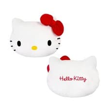 Image of Hello Kitty Shaped Cushion White and Red Pillow Plush for Bedroom Sofa 35 x 30cm