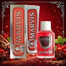 Image of Marvis Cinnamon Flavour Toothpaste 85ml + Cinnamon Mouthwash 120ml Set