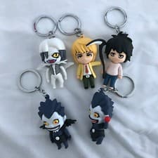 Image of Cartoon 3D PVC Keyrings Pendant Anime Death Note key chain Collectables Gift