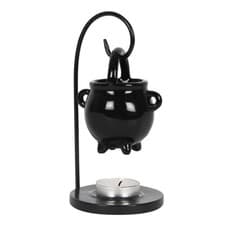 Image of GOTH PAGAN WICCAN HANGING CAULDRON OIL/WAX BURNER, BN, FREE UK P&P, (FI_40330)