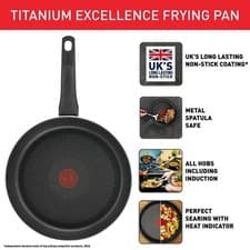 Image of TEFAL Titanium Excellence Non-Stick Frying Pan 20,24,28,32cmAll Hobs & Induction