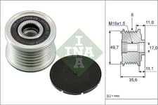Image of ✅Fits INA 535 0086 10 ALTERNATOR FREEWHEEL CLUTCH   ⭐UK Seller⭐