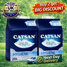 Image of 20L Catsan Hygiene Non Clumping Cat Litter 20 Litres Odour Control Kitten Litter
