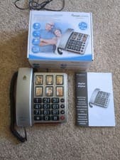Image of Amplicomms BigTel 40 Plus 40+ Silver Corded BigButton Elderly Amplified PhoneNA1