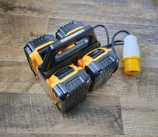 Image of 110V For Dewalt 18v 54v Flexvolt XR 4 Port Li-ion Fast Battery Charger Yellow