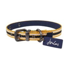 Image of Joules Coastal Dog Collar - Extra Large - Navy Yellow