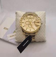 Image of GENUINE DIESEL DZ4360 MENS MEGA CHEF YELLOW GOLD STAINLESS STEEL WATCH