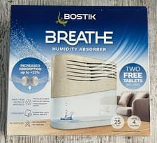Image of Bostik 'Breathe' Dehumidifier Humidity & Moisture Absorber with 2 Tablets | BNIB