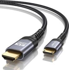 Image of Mini HDMI to HDMI Cable 4K@60Hz High-Speed, Gold-Plated, EMI Shielded