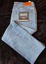 Image of Genuine Hugo Boss Delaware Slim Cashmere Touch Denim Jeans  36W 29L BNWT £169
