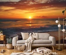 Image of BEACH SEA LANDSCAPE NATURE Wallpaper Photo Wall Mural Modern Bedroom Living Room