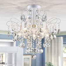 Image of 5-Light Crystal Chandelier Pendant Ceiling Light Modern Fixture H45xW50 E14 –