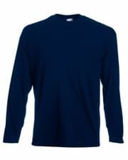 Image of Fruit of the Loom Long Sleeve T Shirt 100% Cotton Plain Tee Mens T-Shirt Lot