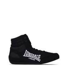 Image of Lonsdale Contender Boxing Boots Black Size UK 8.5 US 9.5 *REFSSS411