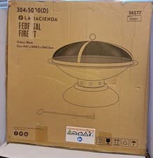 Image of La Hacienda Large pedestal Steel fire pit - new in box