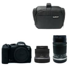 Image of Canon R7 Mirrorless Camera + RF-S 18-45mm + RF-S 55-210mm Lens + Bag