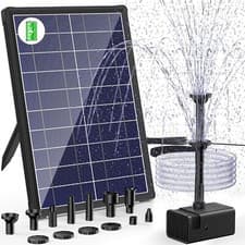 Image of Billing Solar Water Pump with Battery Backup 7.5W Solar Pond Fountain 3600mAh